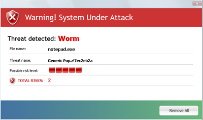 Total PC Defender Warning